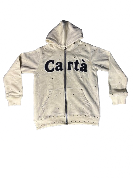 Cartà Fortuna Crystal-Studded Zip Hoodie